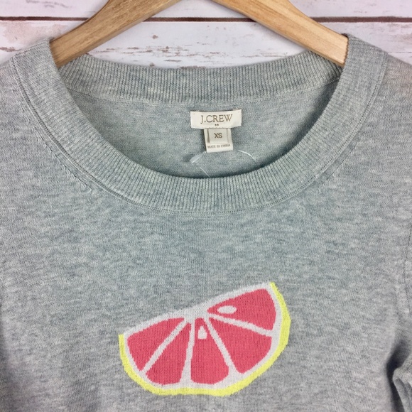 J Crew Factory Grapefruit Intarsia Sweater Size XS - Picture 2 of 7